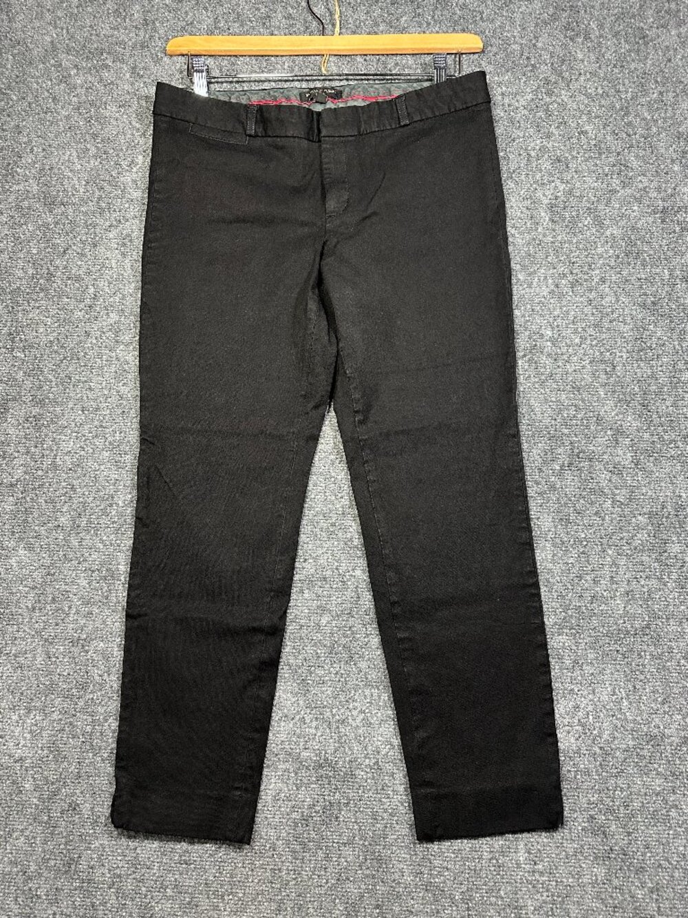 Banana Republic Pants Womens 12 Sloan Fit Black Cotton Stretch Flat Front Pocket